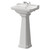 Danbury Traditional 500mm Basin with 1 Tap Hole and Full Pedestal Right Hand View