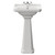 Danbury Traditional 500mm Basin with 1 Tap Hole and Full Pedestal Front View