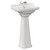 Danbury Traditional 500mm Basin with 1 Tap Hole and Full Pedestal Left Hand View