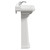 Danbury Traditional 500mm Basin with 1 Tap Hole and Full Pedestal Side View