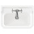 Danbury Traditional 500mm Basin with 1 Tap Hole and Full Pedestal Top View