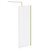 Colore 8mm Fluted Glass Brushed Brass 1850mm x 800mm Walk In Shower Screen including Wall Channel and Support Bar Left Hand Side View