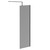 Colore 8mm Smoked Glass Matt Black 1950mm x 700mm Walk In Shower Screen including Wall Channel and Support Bar Left Hand Side View
