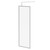 Pacco 8mm Clear Glass Polished Chrome 1850mm x 700mm Fully Framed Walk In Shower Screen including Wall Channel and Support Bar Right Hand Side View