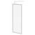 Pacco 8mm Clear Glass Polished Chrome 1850mm x 800mm Fully Framed Walk In Shower Screen including Wall Channel and Support Bar Right Hand Side View