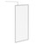 Pacco 8mm Clear Glass Polished Chrome 1850mm x 1000mm Fully Framed Walk In Shower Screen including Wall Channel and Support Bar Left Hand Side View