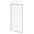 Pacco 8mm Clear Glass Polished Chrome 1850mm x 1100mm Fully Framed Walk In Shower Screen including Wall Channel and Support Bar Right Hand Side View