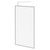 Pacco 8mm Clear Glass Polished Chrome 1850mm x 1200mm Fully Framed Walk In Shower Screen including Wall Channel and Support Bar Right Hand Side View