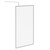 Pacco 8mm Clear Glass Polished Chrome 1850mm x 1200mm Fully Framed Walk In Shower Screen including Wall Channel and Support Bar Left Hand Side View