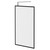 Colore 8mm Clear Glass Matt Black 1850mm x 1200mm Fully Framed Walk In Shower Screen including Wall Channel and Support Bar Right Hand Side View Colore 8mm Clear Glass Matt Black 1850mm x 1200mm Fully Framed Walk In Shower Screen including Wall Channel and Support Bar Right Hand Side View