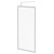 Pacco 8mm Fluted Glass Polished Chrome 1850mm x 1000mm Fully Framed Walk In Shower Screen including Wall Channel and Support Bar Right Hand Side View