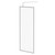 Pacco 8mm Fluted Glass Polished Chrome 1850mm x 800mm Fully Framed Walk In Shower Screen including Wall Channel and Support Bar Right Hand Side View