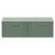 Avant Satin Green 1200mm Wall Mounted Vanity Unit for Countertop Basins and 2 Drawers with Polished Chrome Handles Front View