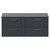 Avant Satin Anthracite 1200mm Wall Mounted Vanity Unit for Countertop Basins and 4 Drawers with Polished Chrome Handles Front View