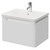 Carlo Gloss White 600mm Wall Mounted Vanity Unit with 1 Tap Hole Ceramic Basin and Single Drawer Right Hand View