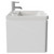 Carlo Gloss White 600mm Wall Mounted Vanity Unit with 1 Tap Hole Ceramic Basin and Single Drawer Side View