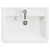 Carlo Gloss White 600mm Wall Mounted Vanity Unit with 1 Tap Hole Ceramic Basin and Single Drawer Top View