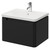 Carlo Matt Black 600mm Wall Mounted Vanity Unit with 1 Tap Hole Ceramic Basin and Single Drawer Right Hand View