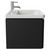 Carlo Matt Black 600mm Wall Mounted Vanity Unit with 1 Tap Hole Ceramic Basin and Single Drawer Side View