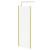 Colore 8mm Clear Glass Brushed Brass 1850mm x 760mm Walk In Shower Screen including Wall Channel with End Profile and Support Bar Right Hand View