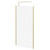 Colore 8mm Clear Glass Brushed Brass 1850mm x 1100mm Walk In Shower Screen including Wall Channel with End Profile and Support Bar Right Hand View