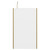 Colore 8mm Clear Glass Brushed Brass 1850mm x 1100mm Walk In Shower Screen including Wall Channel with End Profile and Support Bar Front View