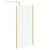 Colore 8mm Clear Glass Brushed Brass 1850mm x 1100mm Walk In Shower Screen including Wall Channel with End Profile and Support Bar Left Hand View