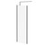 Colore 8mm Clear Glass Gunmetal Grey 1850mm x 700mm Walk In Shower Screen including Wall Channel with End Profile and Support Bar Right Hand Side View