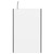 Colore 8mm Clear Glass Gunmetal Grey 1850mm x 1200mm Walk In Shower Screen including Wall Channel with End Profile and Support Bar Front View