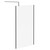 Colore 8mm Clear Glass Gunmetal Grey 1850mm x 1200mm Walk In Shower Screen including Wall Channel with End Profile and Support Bar Left Hand Side View