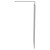 Colore 10mm Clear Glass Gunmetal Grey 2000mm x 800mm Walk In Shower Screen including Wall Channel with End Profile and Support Bar Side on View