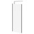 Colore 10mm Clear Glass Gunmetal Grey 2000mm x 900mm Walk In Shower Screen including Wall Channel with End Profile and Support Bar Right Hand Side View