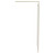 Colore 8mm Fluted Glass Brushed Brass 1850mm x 800mm Walk In Shower Screen including Wall Channel with End Profile and Support Bar Side on View