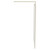 Colore 8mm Fluted Glass Brushed Brass 1850mm x 1000mm Walk In Shower Screen including Wall Channel with End Profile and Support Bar Side on View