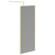 Colore 8mm Smoked Glass Brushed Brass 1950mm x 900mm Walk In Shower Screen including Wall Channel with End Profile and Support Bar Left Hand Side View