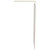 Colore 8mm Smoked Glass Brushed Brass 1950mm x 900mm Walk In Shower Screen including Wall Channel with End Profile and Support Bar Side on View
