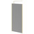 Colore 8mm Smoked Glass Brushed Brass 1950mm x 1000mm Walk In Shower Screen including Wall Channel with End Profile and Support Bar Right Hand Side View