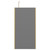 Colore 8mm Smoked Glass Brushed Brass 1950mm x 1000mm Walk In Shower Screen including Wall Channel with End Profile and Support Bar Front View