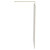 Colore 8mm Smoked Glass Brushed Brass 1950mm x 1000mm Walk In Shower Screen including Wall Channel with End Profile and Support Bar Side on View