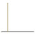 Colore 8mm Smoked Glass Brushed Brass 1950mm x 1000mm Walk In Shower Screen including Wall Channel with End Profile and Support Bar Top View From Above