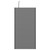 Colore 8mm Smoked Glass Gunmetal Grey 1950mm x 1000mm Walk In Shower Screen including Wall Channel with End Profile and Support Bar Front View