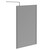 Colore 8mm Smoked Glass Gunmetal Grey 1950mm x 1400mm Walk In Shower Screen including Wall Channel with End Profile and Support Bar Left Hand Side View