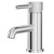 Colore Round Polished Chrome Mono Basin Mixer with Fully Knurled Tap Head Right Hand View