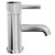 Colore Round Polished Chrome Mono Basin Mixer with Fully Knurled Tap Head Side View
