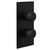 Colore Round Matt Black Concealed Twin Thermostatic Shower Valve with Half Knurled Control Handles - 1 Outlet Left Hand View