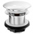Polished Chrome Push Button Bath Waste without Overflow Right Hand View