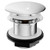 Polished Chrome Push Button Bath Waste without Overflow Left Hand View
