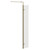 Colore 8mm Fluted Glass Brushed Brass 1850mm x 300mm Walk In Hinged Return Shower Screen Left Hand View