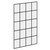 Pacco 8mm Clear with Black Printed Crittall Frame 1950mm x 1200mm Walk In Shower Glass Left Hand View