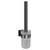 Colore Vector Gunmetal Grey and Frosted Glass Wall Mounted Toilet Brush and Holder Left Hand View